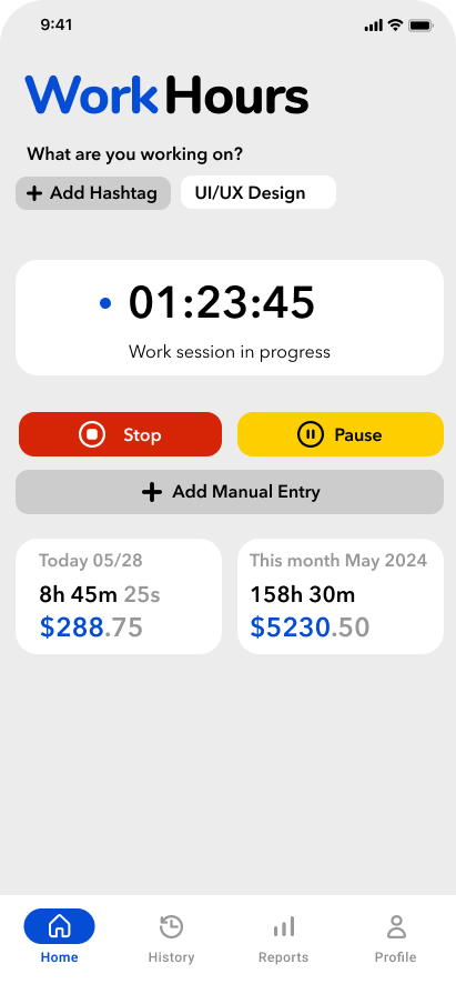 Time Tracking Interface